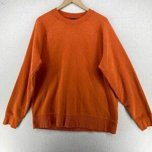 OUTTA TOWN Sweatshirt Mens XL University College Fleece Pullover Jumper Orange